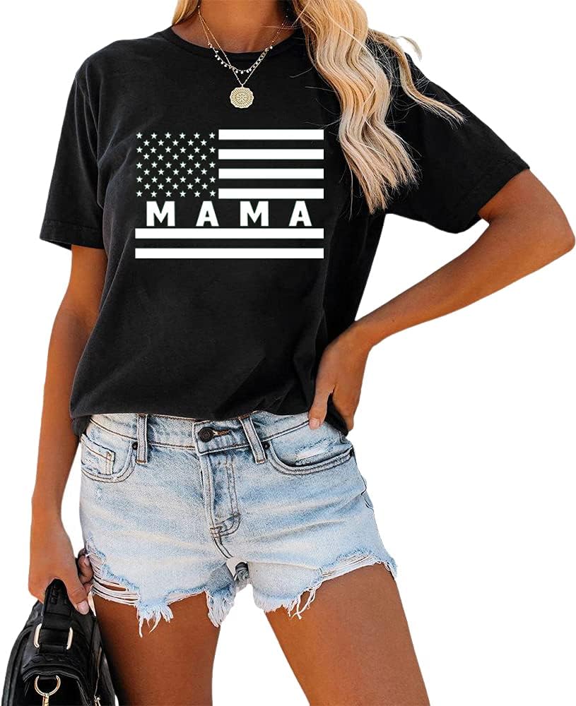 Womens Madre Leopard Print T-Shirts Short Sleeve Mama Shirts Cheetah Mom Graphic Tees Tops