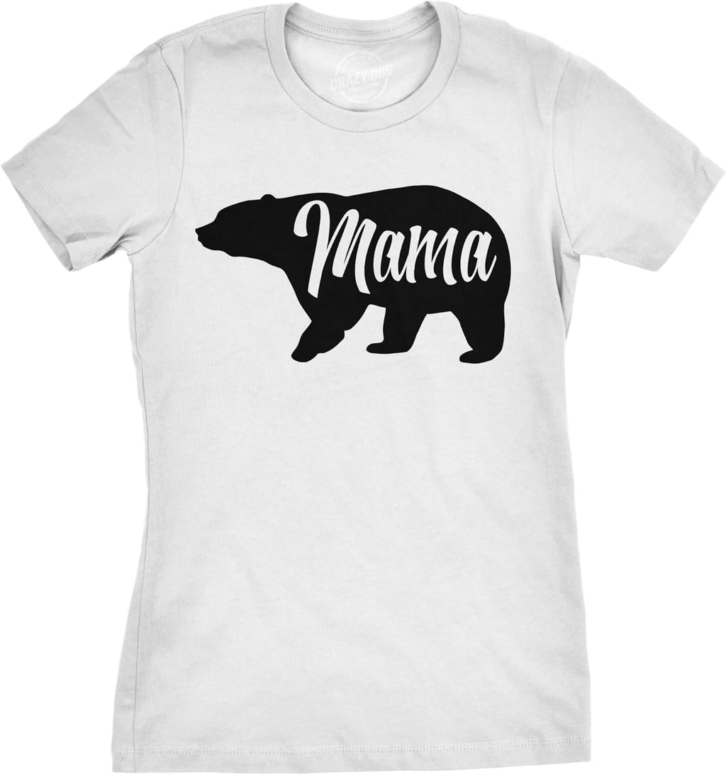 Womens Mama Bear T Shirt Cute Funny Best Mom of Boys Girls Cool Mother Tee Mother Shirt
