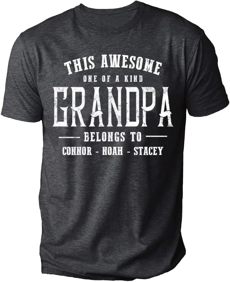 Personalized Shirt for Dad Shirt with Kids, Gifts for Dad Papa Shirts, Fathers Day Birthday Gifts, Gifts for Men Shirt