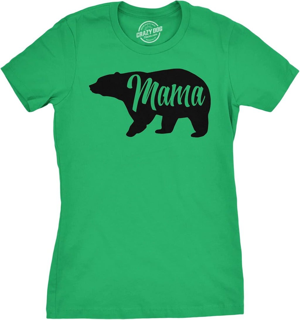 Womens Mama Bear T Shirt Cute Funny Best Mom of Boys Girls Cool Mother Tee Mother Shirt