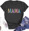 Mama Shirt Letter Printed Mom Life Tshirts Mom Mama Floral Wild Flowers Casual Short Sleeve Mother's Day Tee Tops
