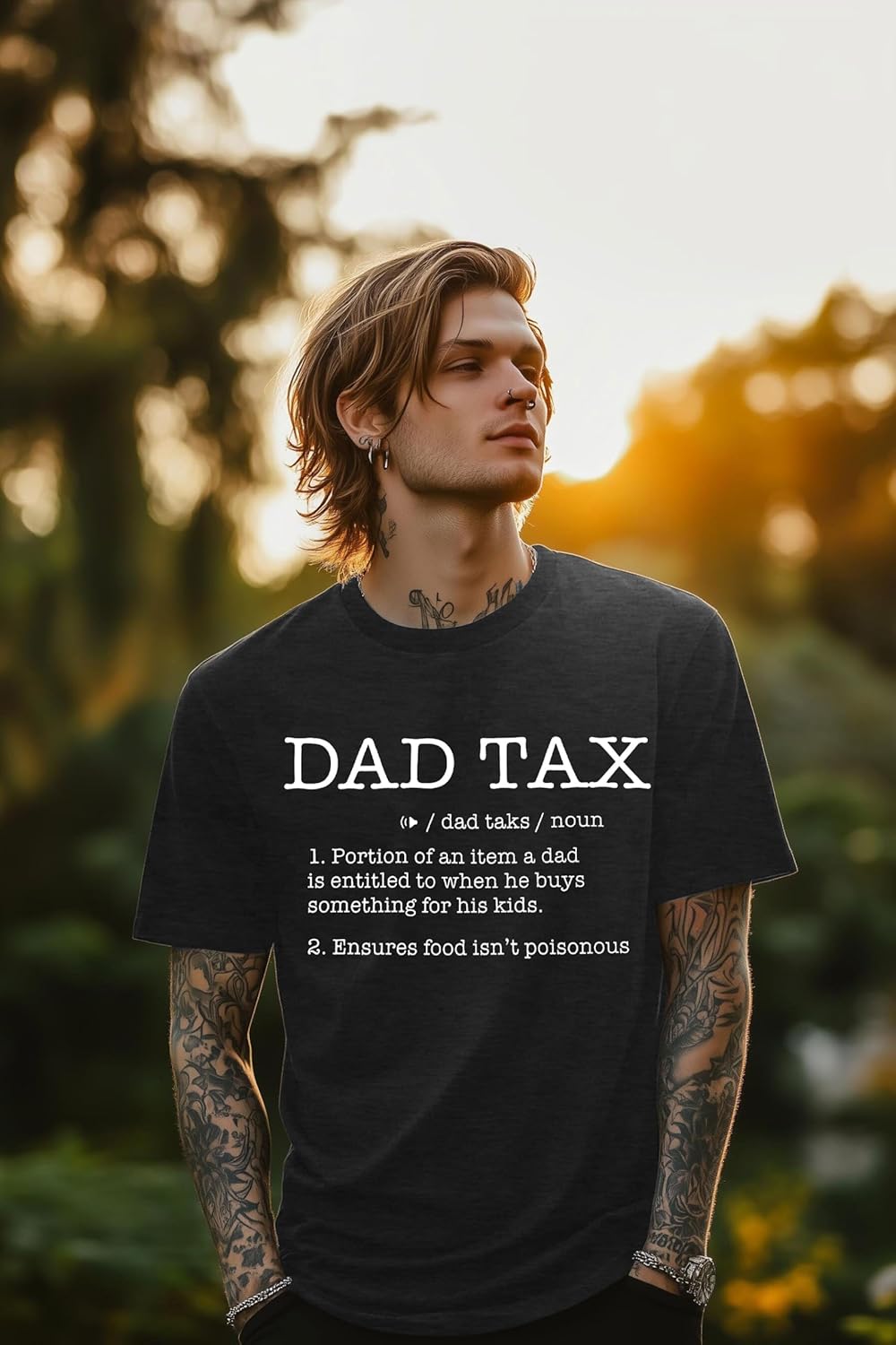 Dad Tax Shirt for Men Funny Dad Joke Definition Tee Fathers Day T-Shirt Men Boys Gifts Tshirt Cool Dads Club Tops