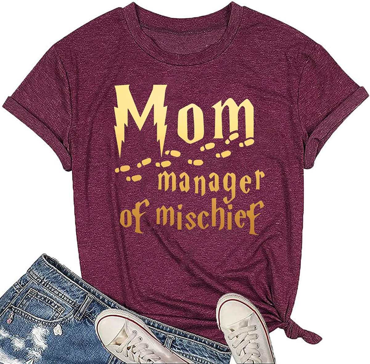 Funny Mom Shirt Women Mom Manager Shirt Magical Mama Shirt Mothers Day Short Sleeve Tee Tops
