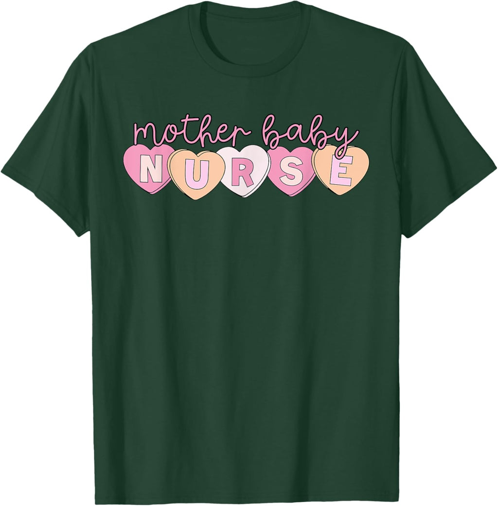 Mother Baby Nurse Hearts Valentine OBGYN Postpartum Nursing