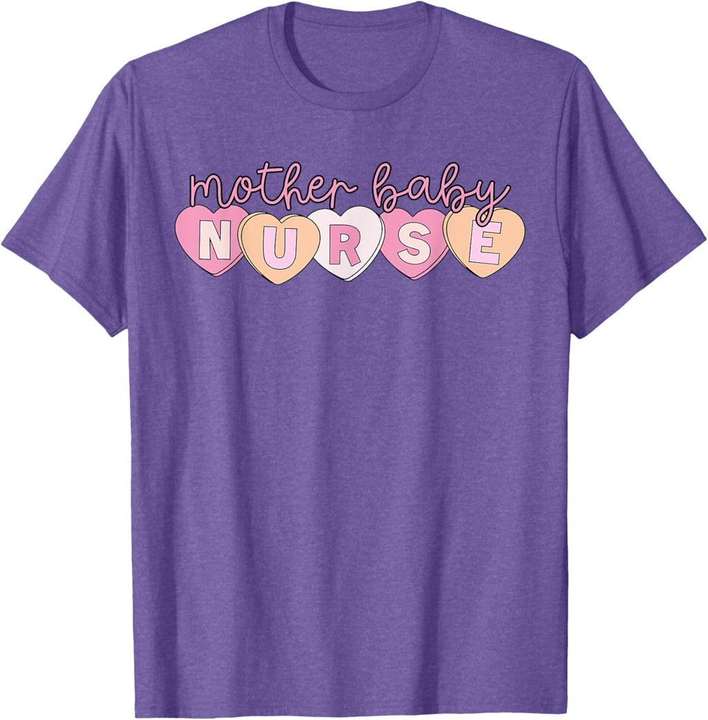 Mother Baby Nurse Hearts Valentine OBGYN Postpartum Nursing