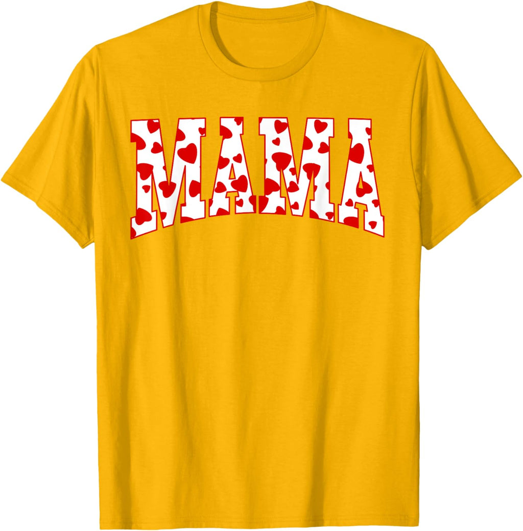 Mama Valentine Heart Valentines Day Family Matching Funny Mother Shirt