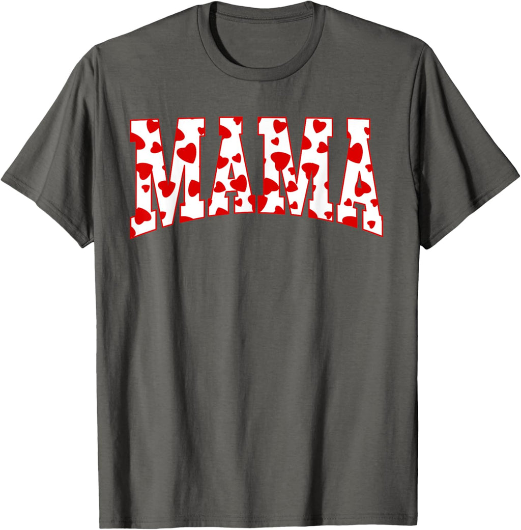 Mama Valentine Heart Valentines Day Family Matching Funny Mother Shirt