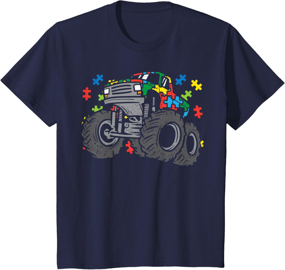 Kids Monster Truck Puzzles Cute Kids Autism Awareness ASD Boys