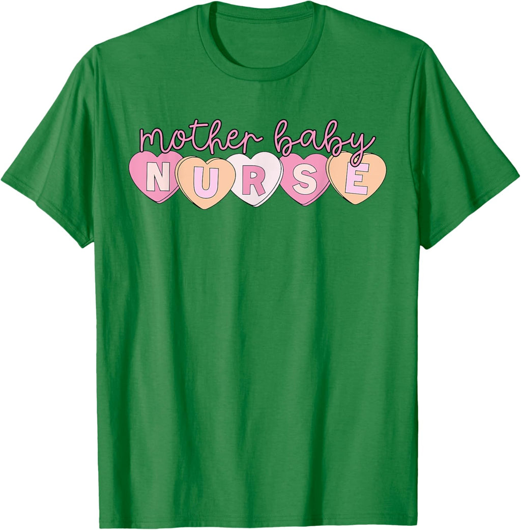 Mother Baby Nurse Hearts Valentine OBGYN Postpartum Nursing