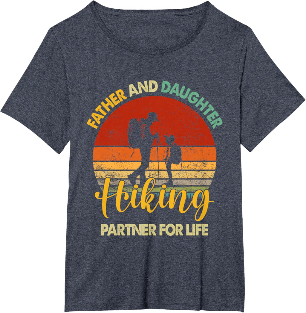 Retro Father Daughter Hiking Partner For Life Fathers Day
