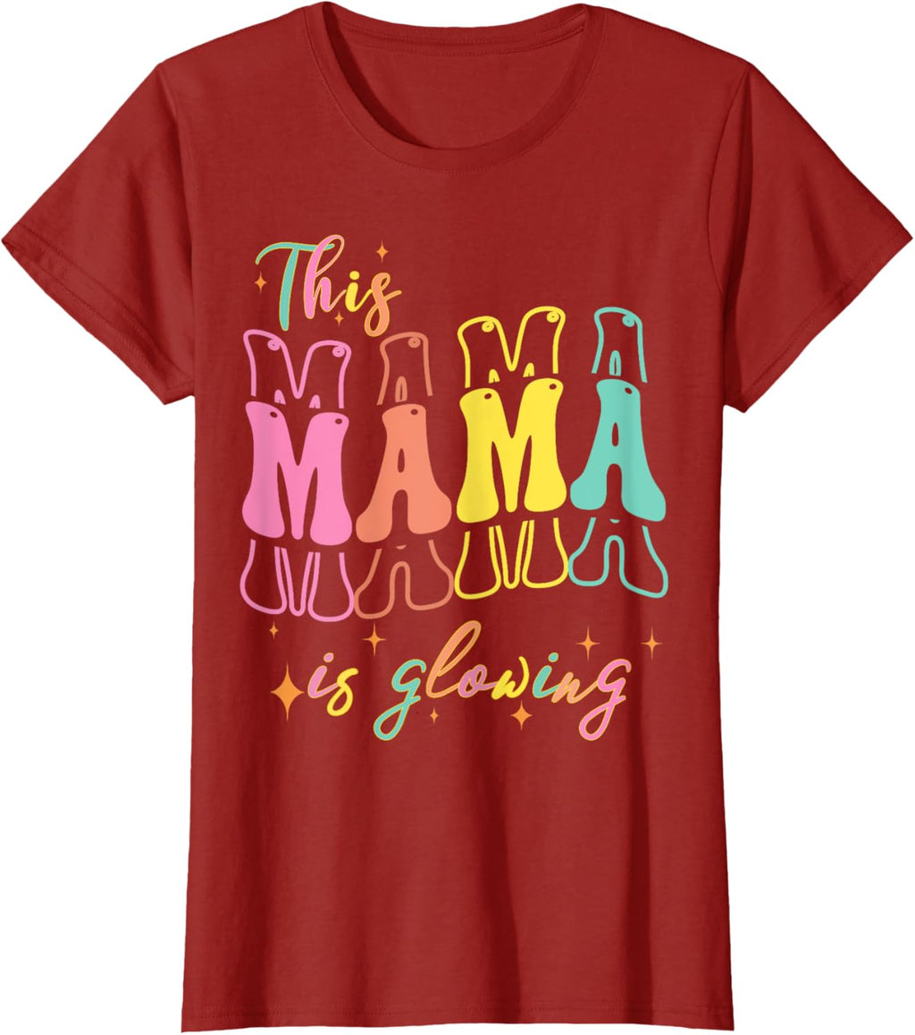Mothers day Tee, This Mom is Glowing Mom mothers Day