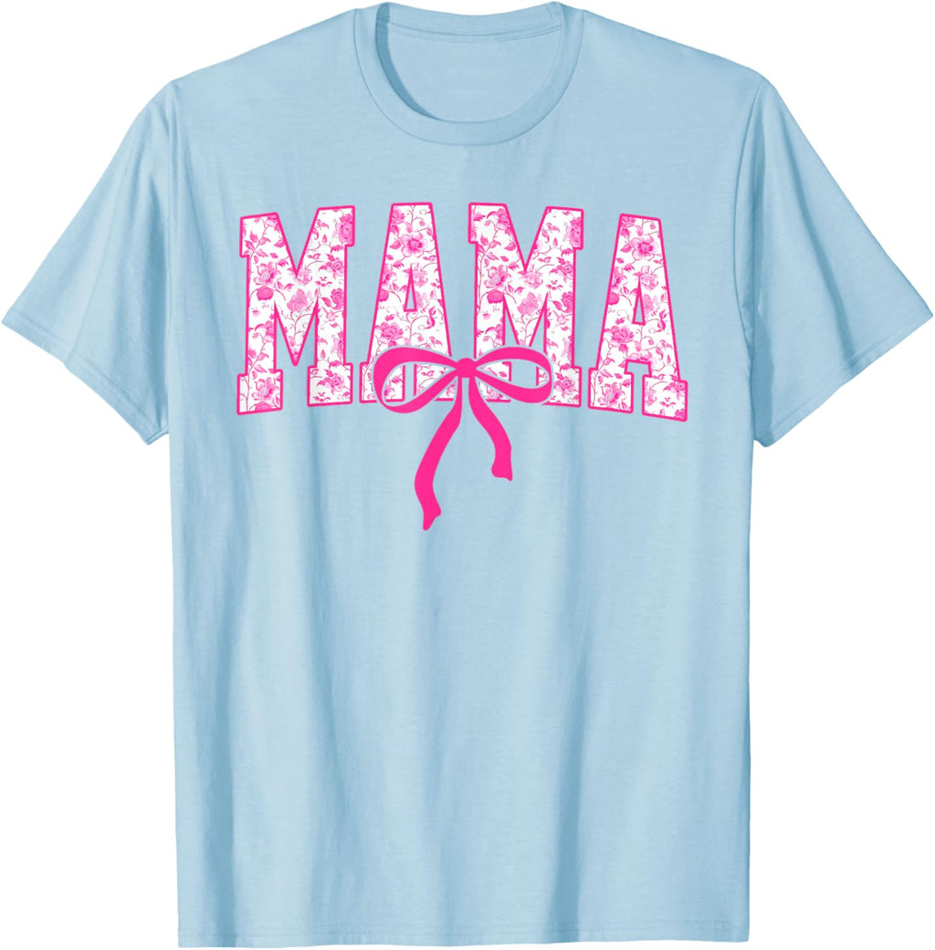 Coquette Pink Chinoiserie Mama Floral Bow Mom Mothers Day