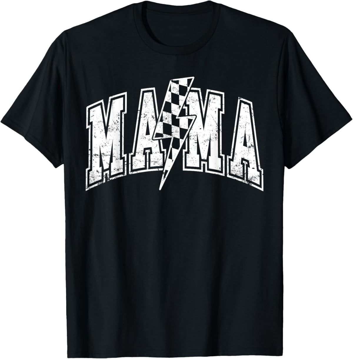 Mama Lightning Bolt Checkered Varsity Mom Women Mother's Day Mother Shirt