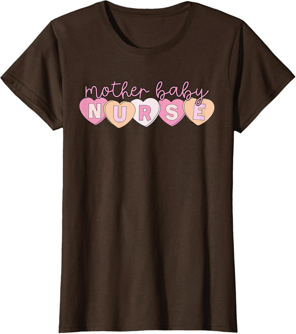 Mother Baby Nurse Hearts Valentine OBGYN Postpartum Nursing